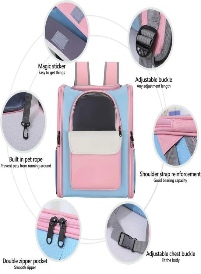 KittuPet Innovative Traveler Bubble Backpack Pet Carriers for Cats and Dogs (Blue-Pink) - Image 5